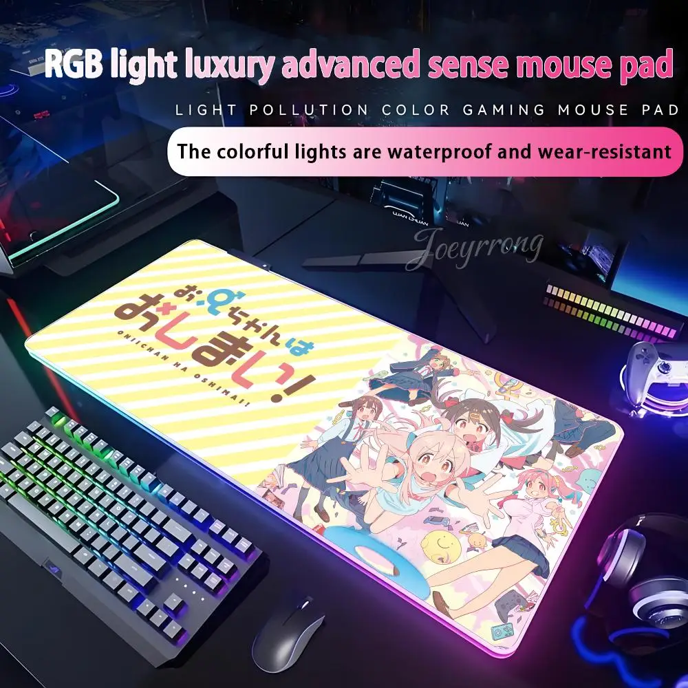 

Anime Onimai I'm Now Your Sister Mouse Pad For FPS eSports RGB Extended Gaming Keyboard LED Mats Large 1000x500mm XXL Gamer