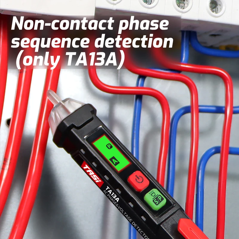 Indicatore di rotazione trifase intelligente senza contatto rilevatore di tensione ca Tester del sensore della penna di allarme dello strumento