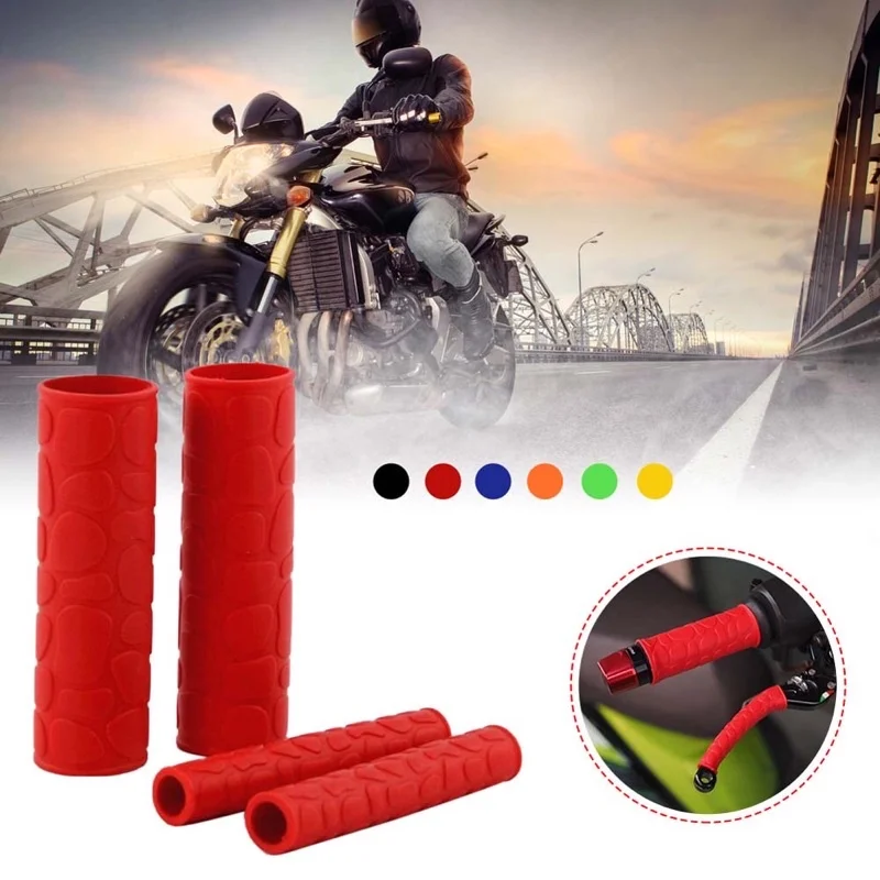 

2pcs Universal Motorcycle Handlebar Cover Grip Brake Clutches Lever Cover Protector Soft Rubber Bar Brake Handle Silicone Sleeve