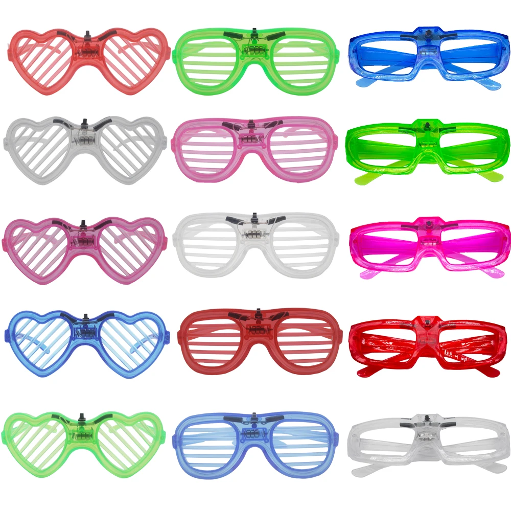 6/12/24/30/40/50pcs Led Neon Glasses Light Up Party Glasses Glow in the Dark For Kids Adults Party Favor Supplies