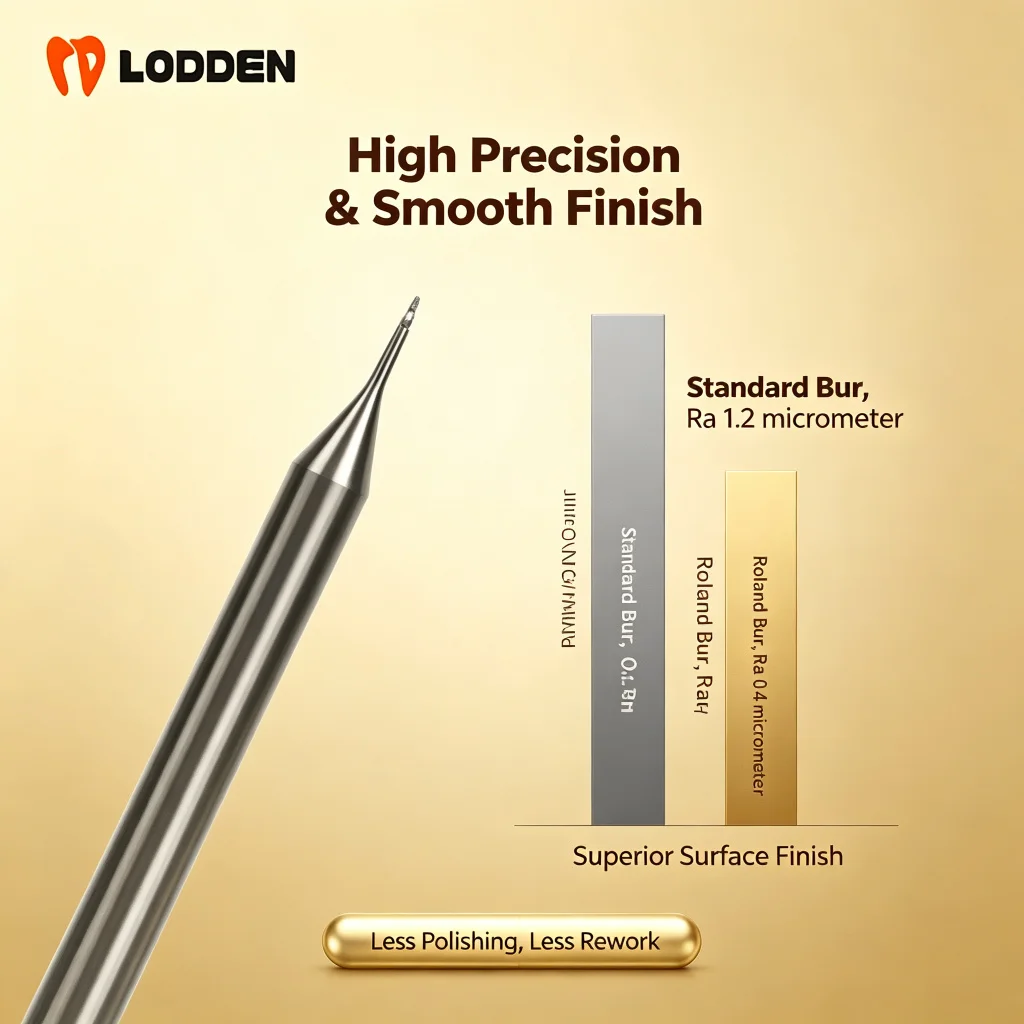 Roland DWX 52D Dental Milling Burs Grinding Bur D4 Shank NC Coating length CAD CAM Grinding Lithium Disilicate PMMA Zirconia