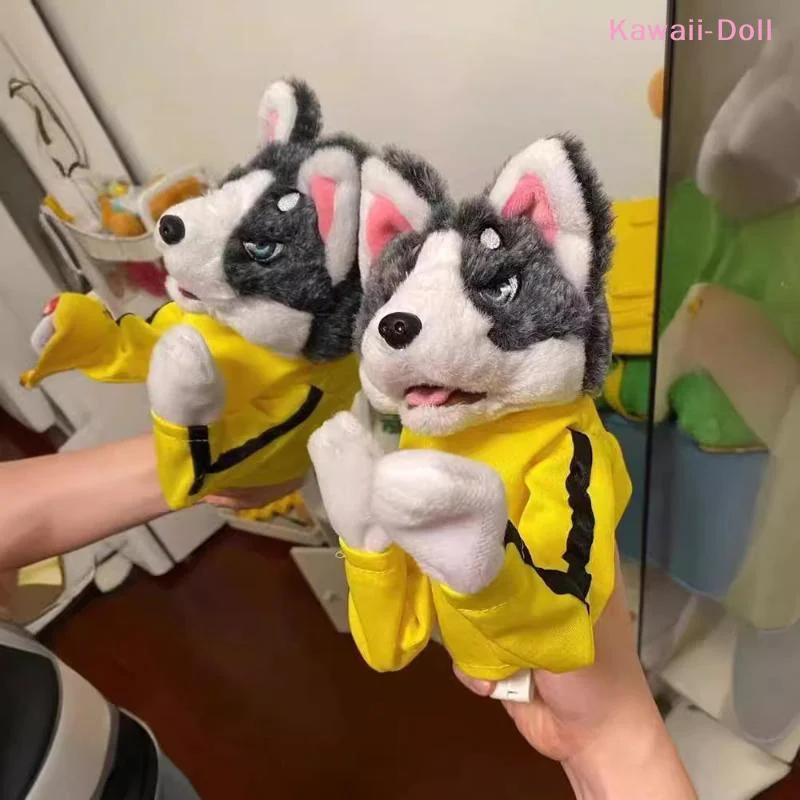 [DO]Creative Boxing Husky Hand Puppet Plush Interactive Doll Funny Glove Toy Family Party Game Birthday Gift Decoration[DO]