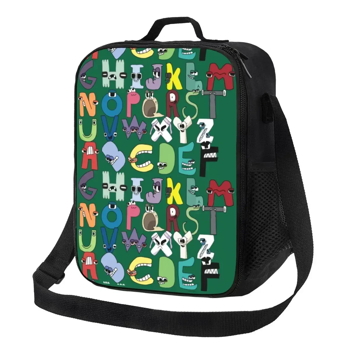 Alphabet Lore Lunch Bag Cute Cartoon Kawaii Lunch Box For Men Picnic Convenient Cooler Bag Graphic Design Thermal Lunch Bags