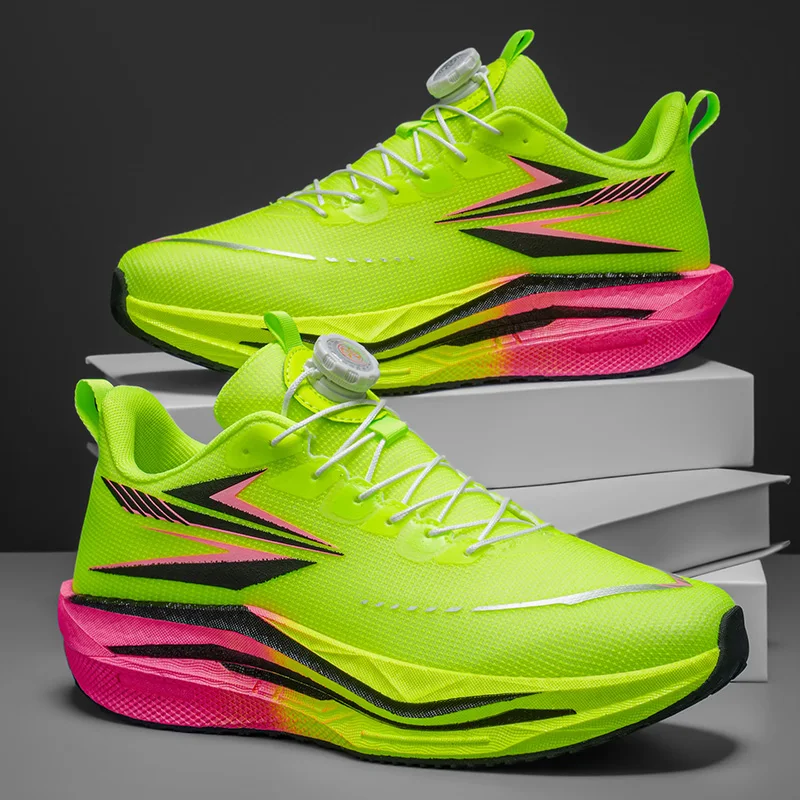 

Running Shoes Carbon Board Men Sports Speciality Marathon Breathable Lightweight Women's Comfortable Athletic Nonskid Sneakers