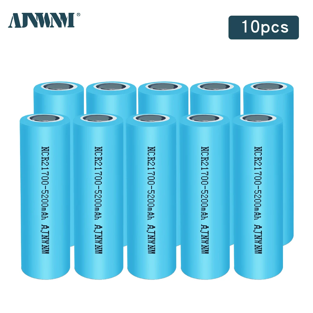 

AJNWNM 3.7V NCR 21700 4800 5200mah Rechargeable Battery 5C discharge High Power batteries For Electronic Cigarette