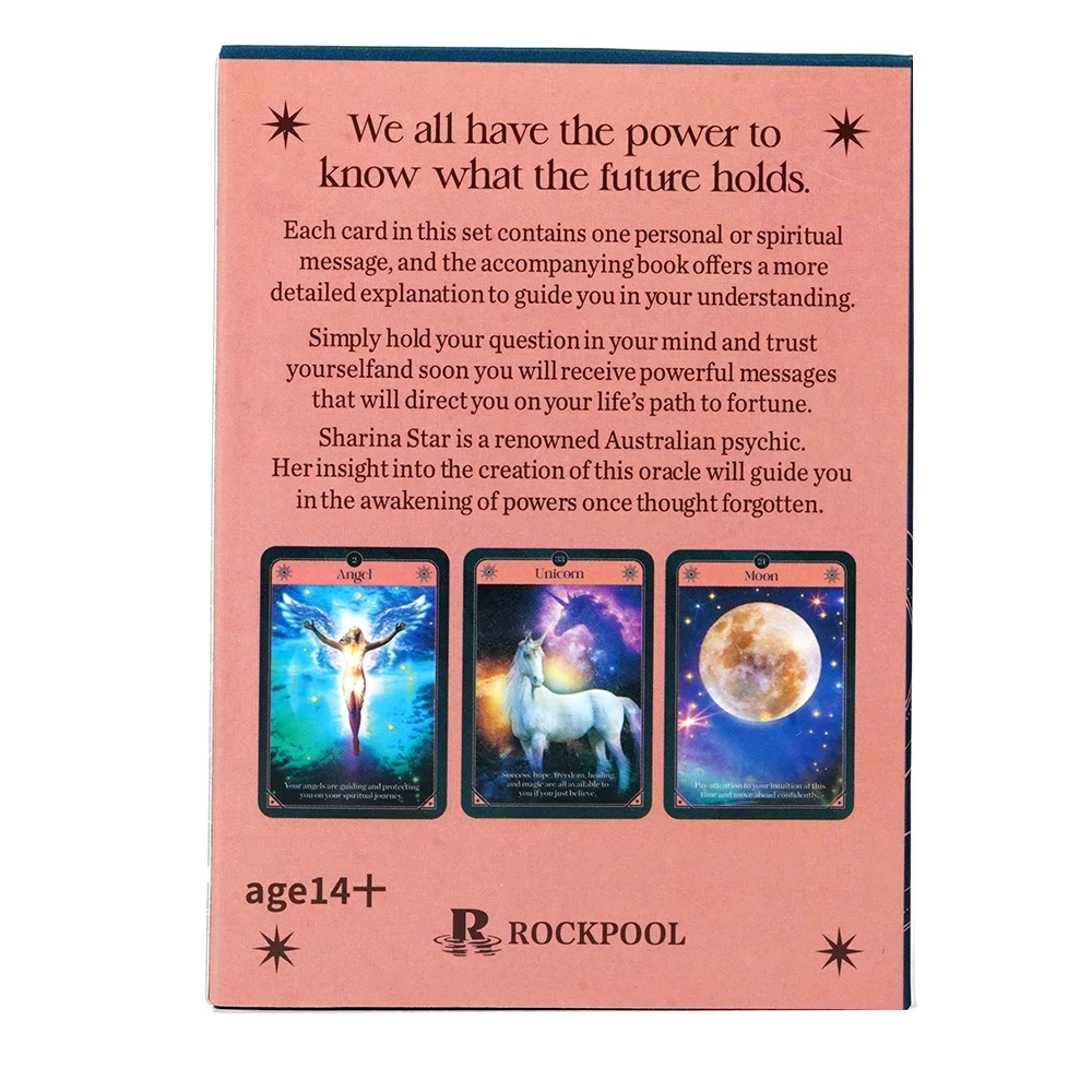 Fortune Oracle Cards by Sharina Star card contains one personal or spiritual message guide you on your life