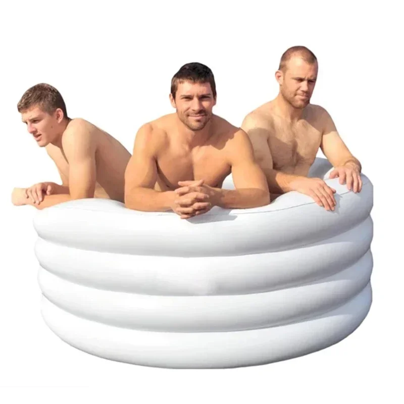 

3 People Inflatable Portable Free Standing Sauna Spa Hot Bath Tub Bucket Adult