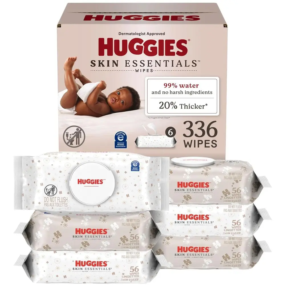 

Hypoallergenic Baby Wipes, 99% Water, 6 Packs, 336 Total Wipes