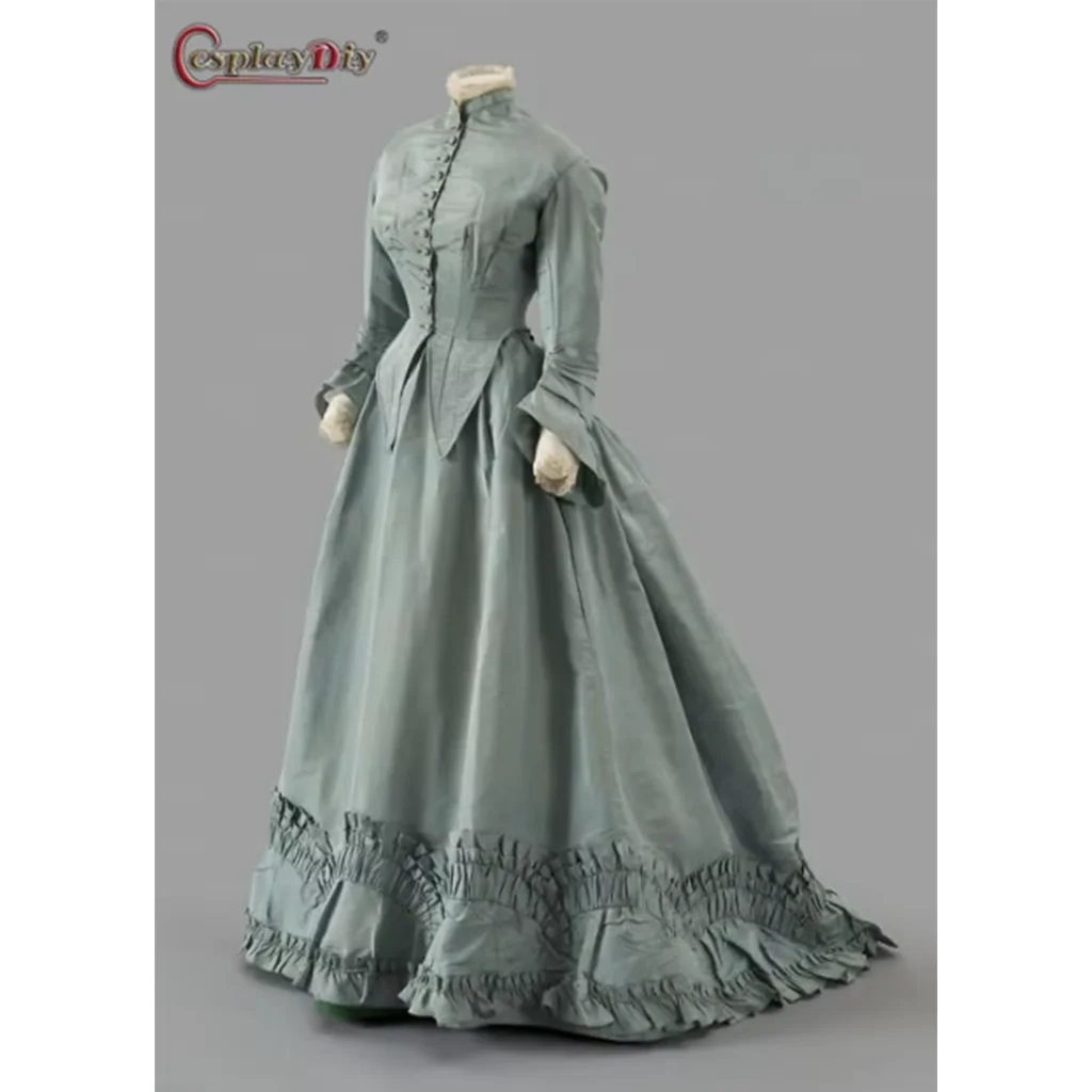 Cosplaydiy 1860s Victorian Bustle duchess ball gown Masquerade Dresses Medieval Retro Walking Dress Costume Tea Party Ball Gown