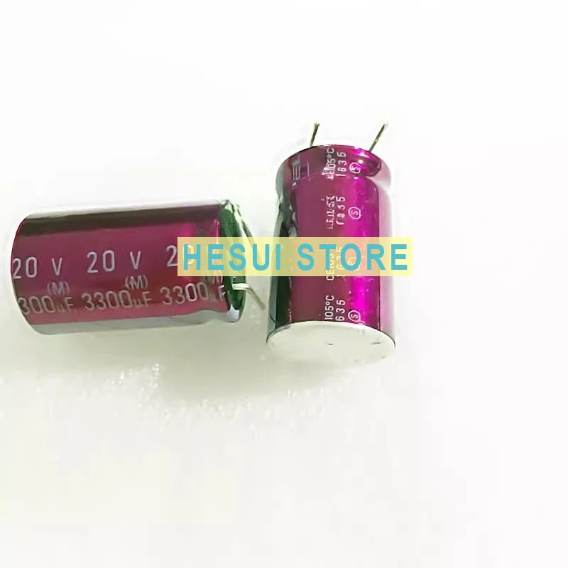 Purple robe, audio fever electrolytic capacitor 20V3300UF 16X25 7-character foot, generation 16V 25V