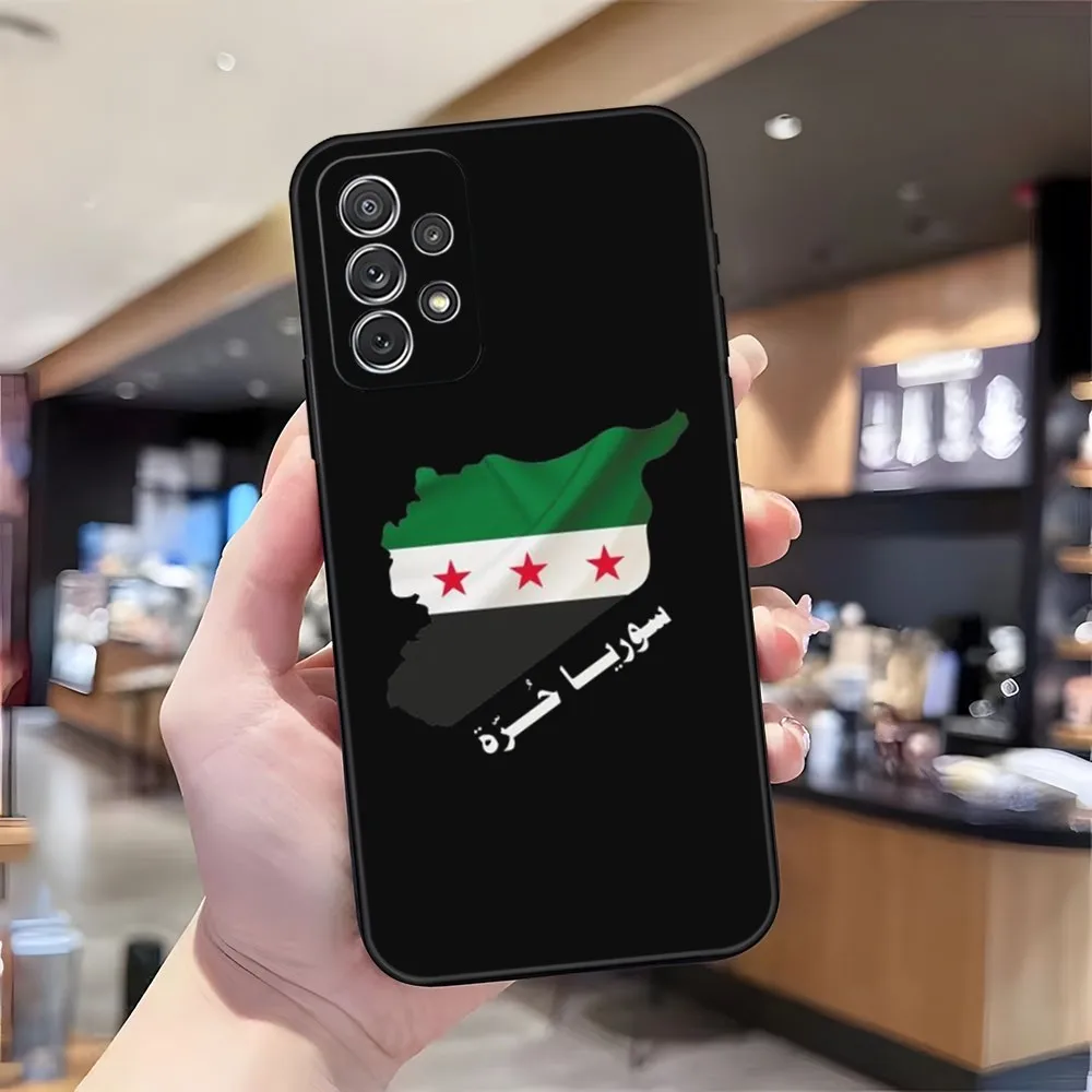 Syrian Revolution Flag Phone Case for Samsung S23 Ultra S22 S20 Fe S21 Plus Galaxy A54 A34 A24 A53 M54 Note 20 Back Cover