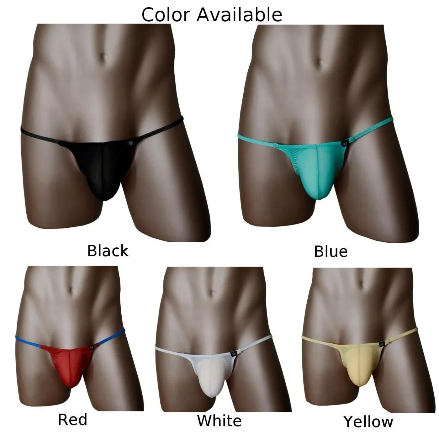 Men Stretchy Briefs Trunk Underwear Solid Thongs Bikini Bulge Pouch Panties Sleep Bottoms Sexy Lingerie T Back  Micros Thong