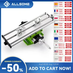 ALLSOME BG-6300 Compound table Working Cross slide Table Worktable for Milling Drilling Bench Multifunction Adjustable X-Y