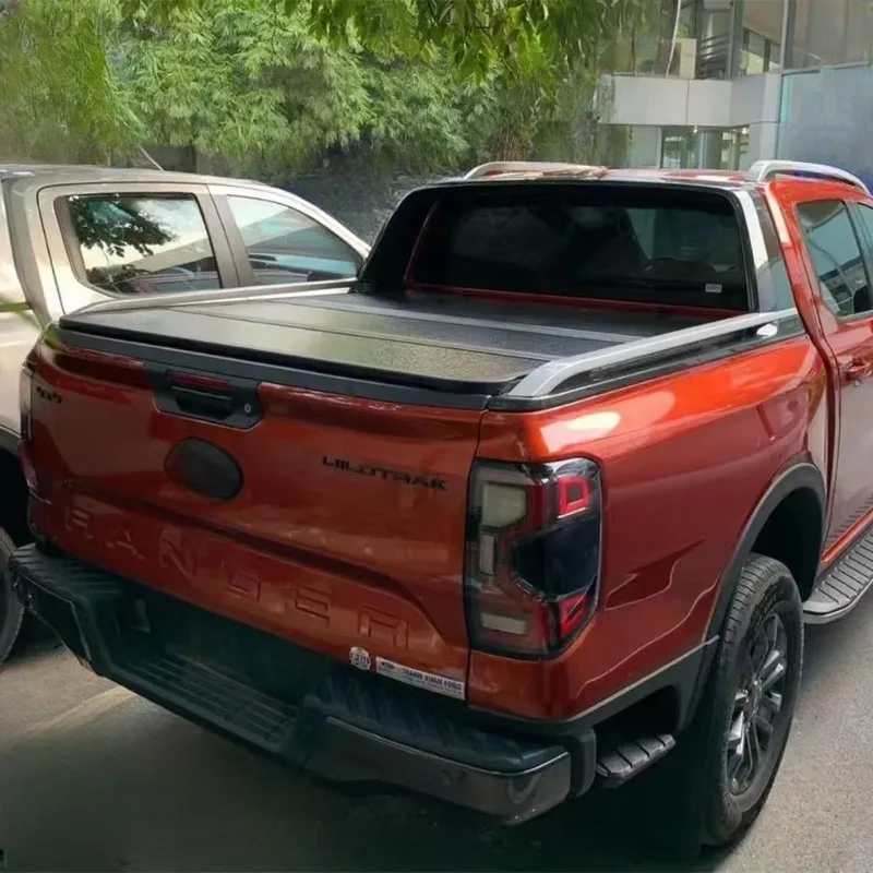 

Factory 4x4 Off-road Auto Accessories hard aluminum tri-fold bed cover for Fold Ranger 2023+ anti-rusted rug cover