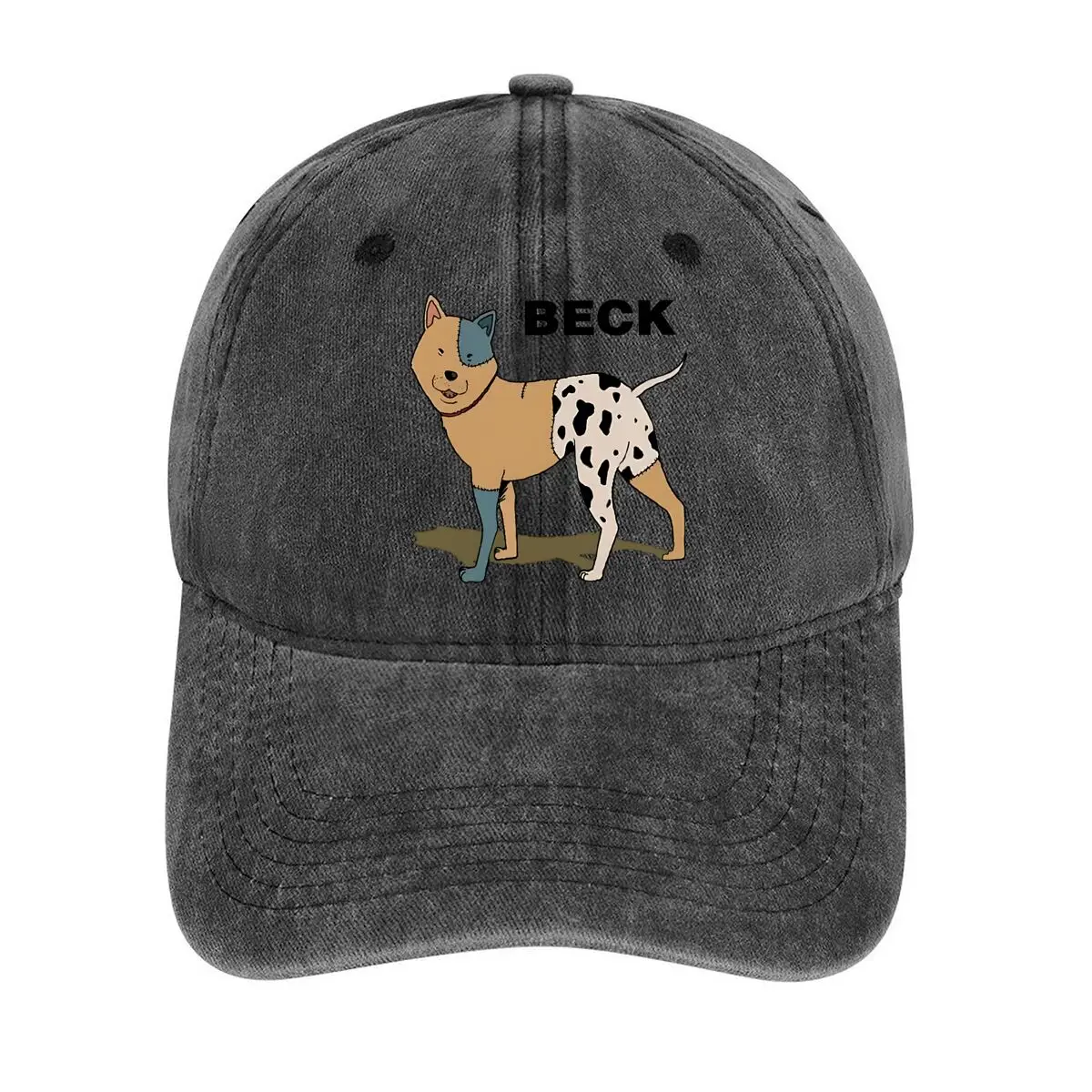 

Beck dog - graphic for a brand - or themed - identity design Washed Baseball Cap