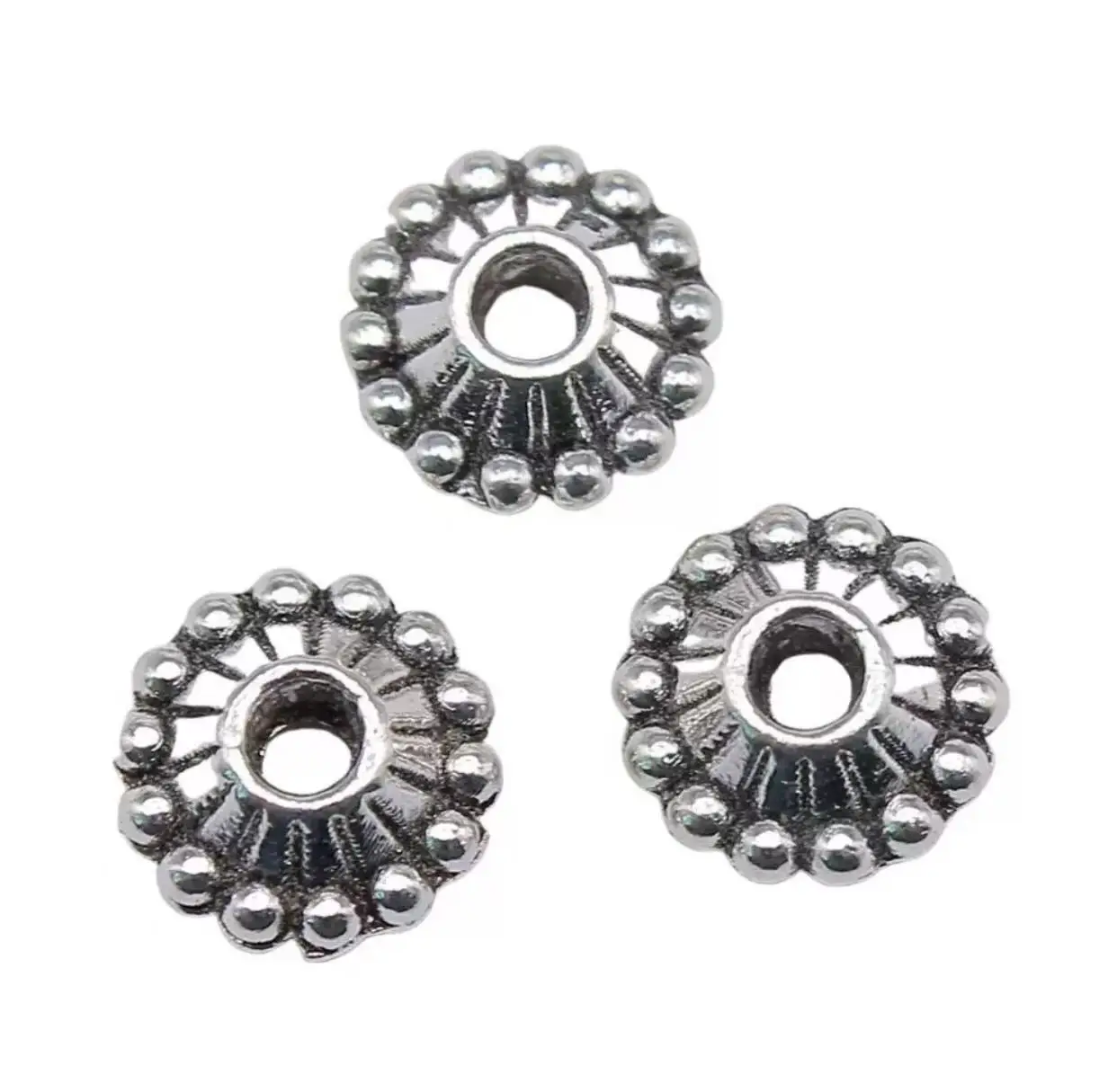 

35pcs 10x10x4mm Zinc alloy metal surface with tibetan silver color spacer bead for jewelry handmade T0067