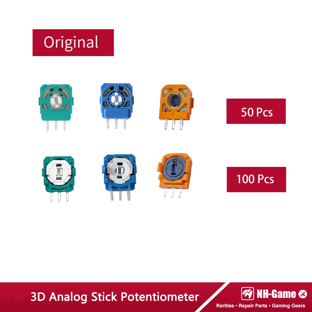 Module de capteur de potentiomètre 3 broches, 50/100 pièces, Original pour manette de jeu PS5, bâton analogique 3D, potentiomètre de Joystick pour contrôleur PS5