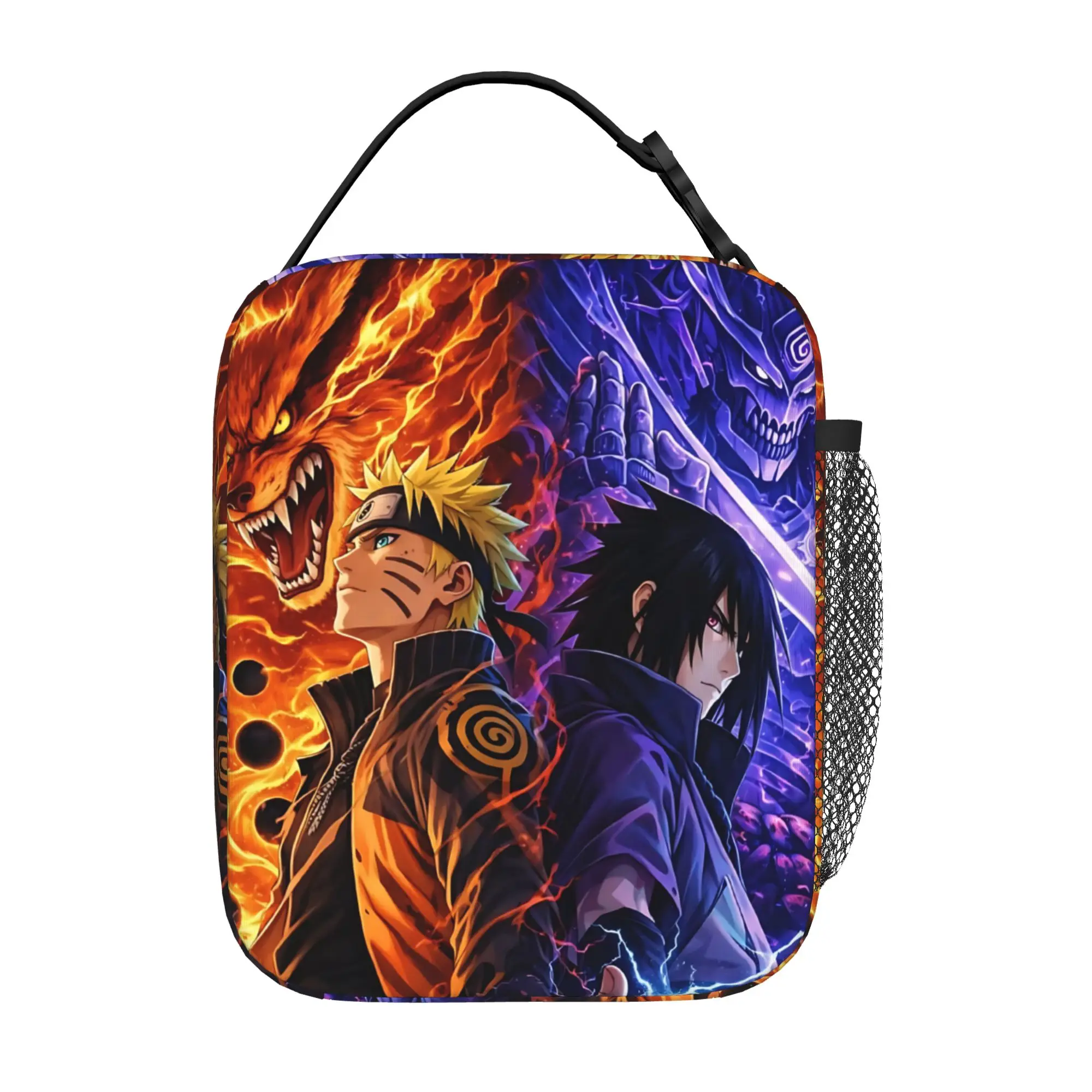Naruto anime comic Insulated Lunch Bag Meal Pack Rice Bag  bolsa Student Bento Lunch Handbag Insulation