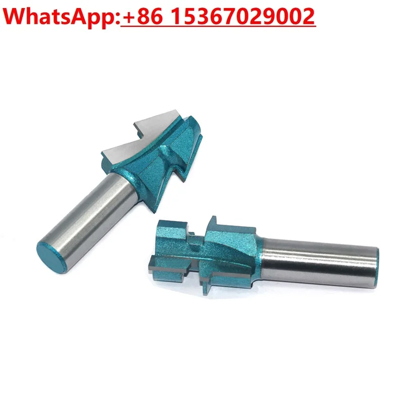 Woodworking jigsaw cutter oblique tooth tenon cutter bakelite router table trimming splicing finger joint cutter tenon milling