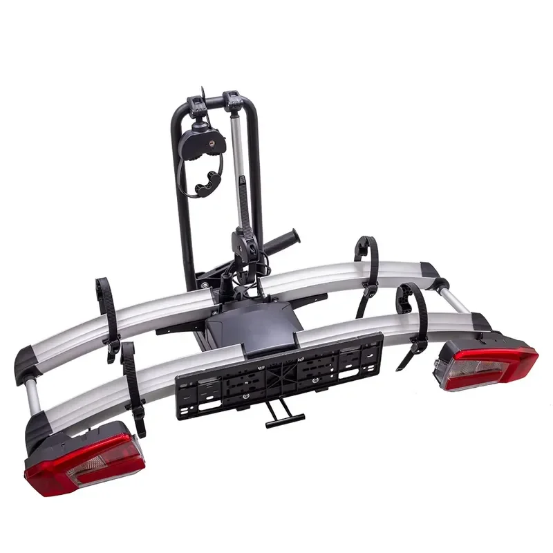 Universal Aluminum Alloy Car Bike Rack Trunk Mount Holder for 2 Bicycles Fits Most Sedans Hatchbacks Steel Hook Bracket