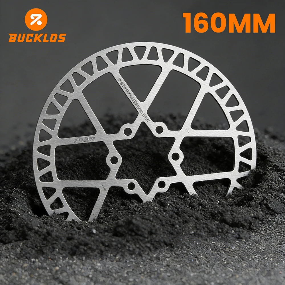 

BUCKLOS 6 Bolts Bicycle Rotor 160mm MTB Bike Hydraulic Brake Disc Durable 160 Bike Rotors for Mountain Road Cycling Disks Parts