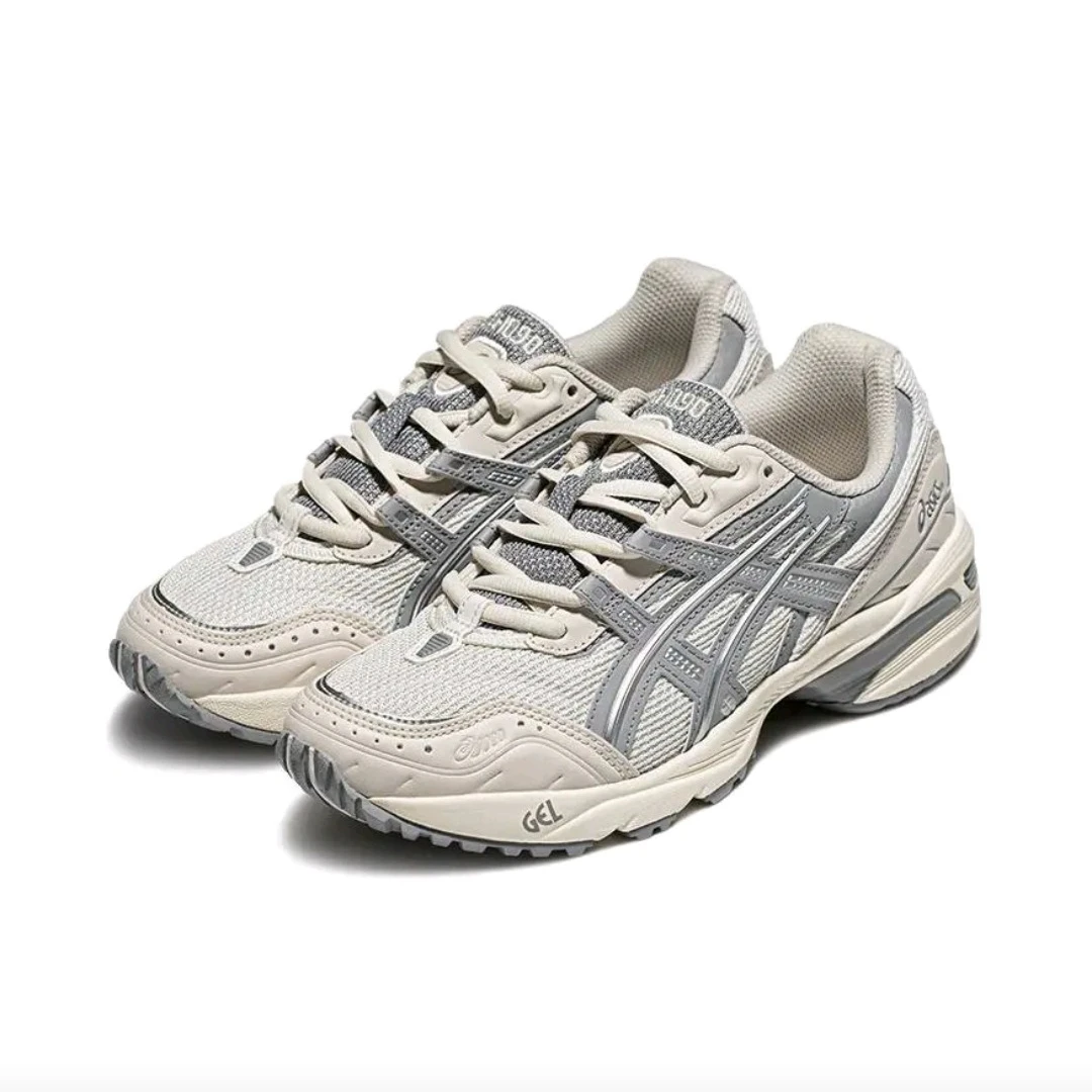 

Asics Gel-1090 V1 Men's and Women's Running Shoes, Impact Resistance, Fashionable Sneakers, White/Grey