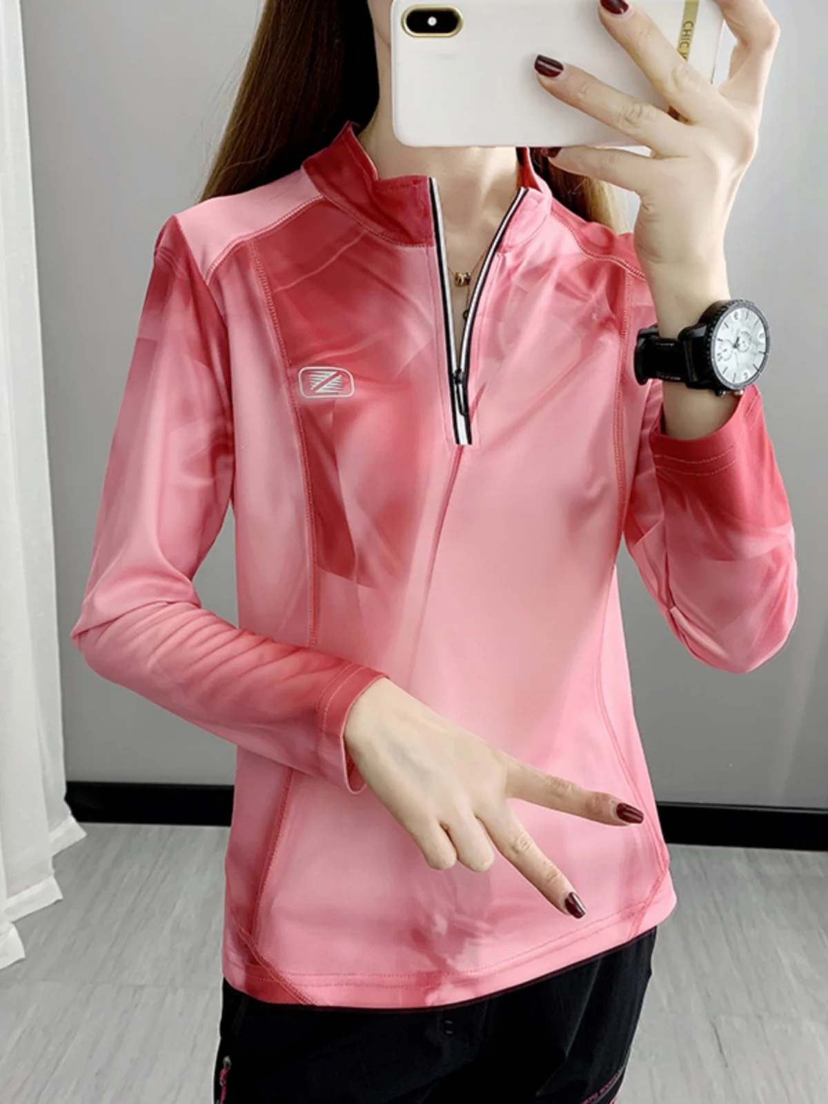 

Женский топ для йоги с длинным рукавом, быстросохнущий, для бега и фитнеса, для активного отдыха, с защитой от УФ-излучения, утягивающий, из полиэфирного волокна