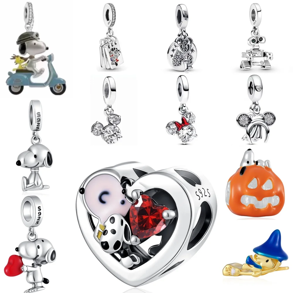 New 925 Silver,Cute Cartoon Dog,Pumpkin,Car,Headband Bead Pendant Fit Original Bracelet DIY Accessories Exquisite Jewelry ﻿ - view 6