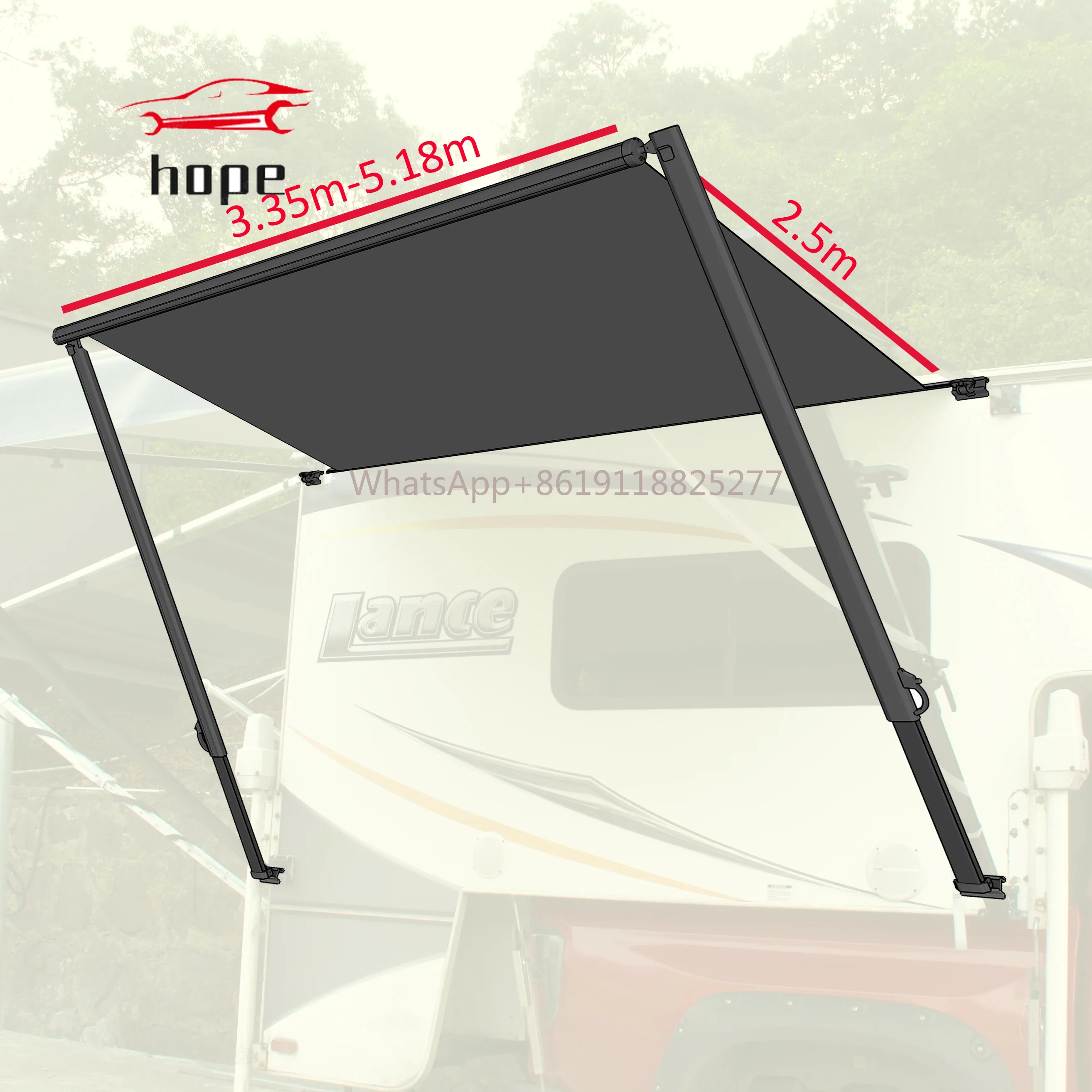 Soleflex B1 Electric Type American RV Trailer Awning