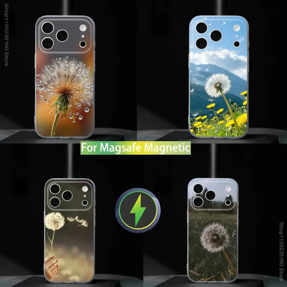 

Dandelion Art Phone Case For iPhone 17,16,15,14,13,12,11,Pro,Max,Plus,Mini,SE4,E For Magsafe Wireless