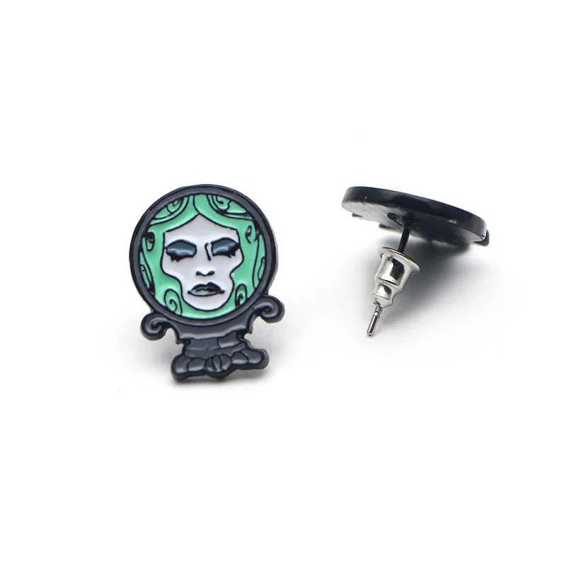 FI116 Villain Stainless Steel Piercing Cartoon Ear Stud Earrings For Woman Enamel Earring For Children Fashion Jewelry 2024