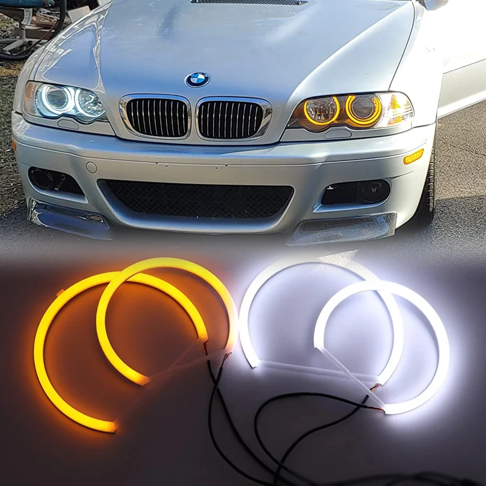 

4Pcs Canbus LED Headlight Angel Eyes Halo Ring Kit For BMW 3-Series E46 4 Door Sedan Saloon 2 Door Coupe Before Facelift DRL