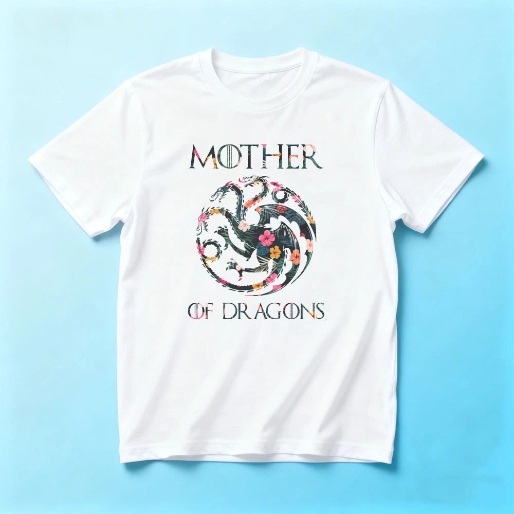 Camiseta Madre de Dragones, Regalo del Día de la Madre para Mamá, Camiseta Familiar con Diseño de Dragones, Camiseta para Mamá, Diseño Único, Ropa Urbana para Mujer