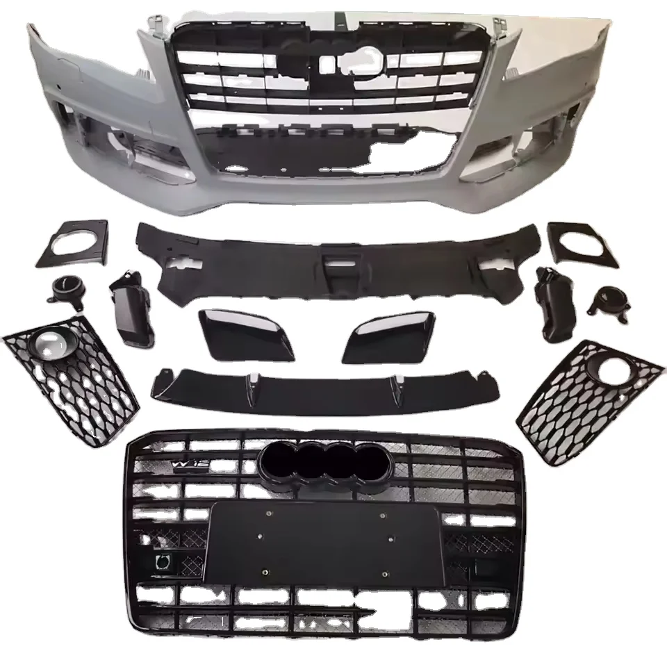 Wholesale modification Body kit for Audi A8 D4 2011-2018 upgrade to RS8 look like Front bumper Grille