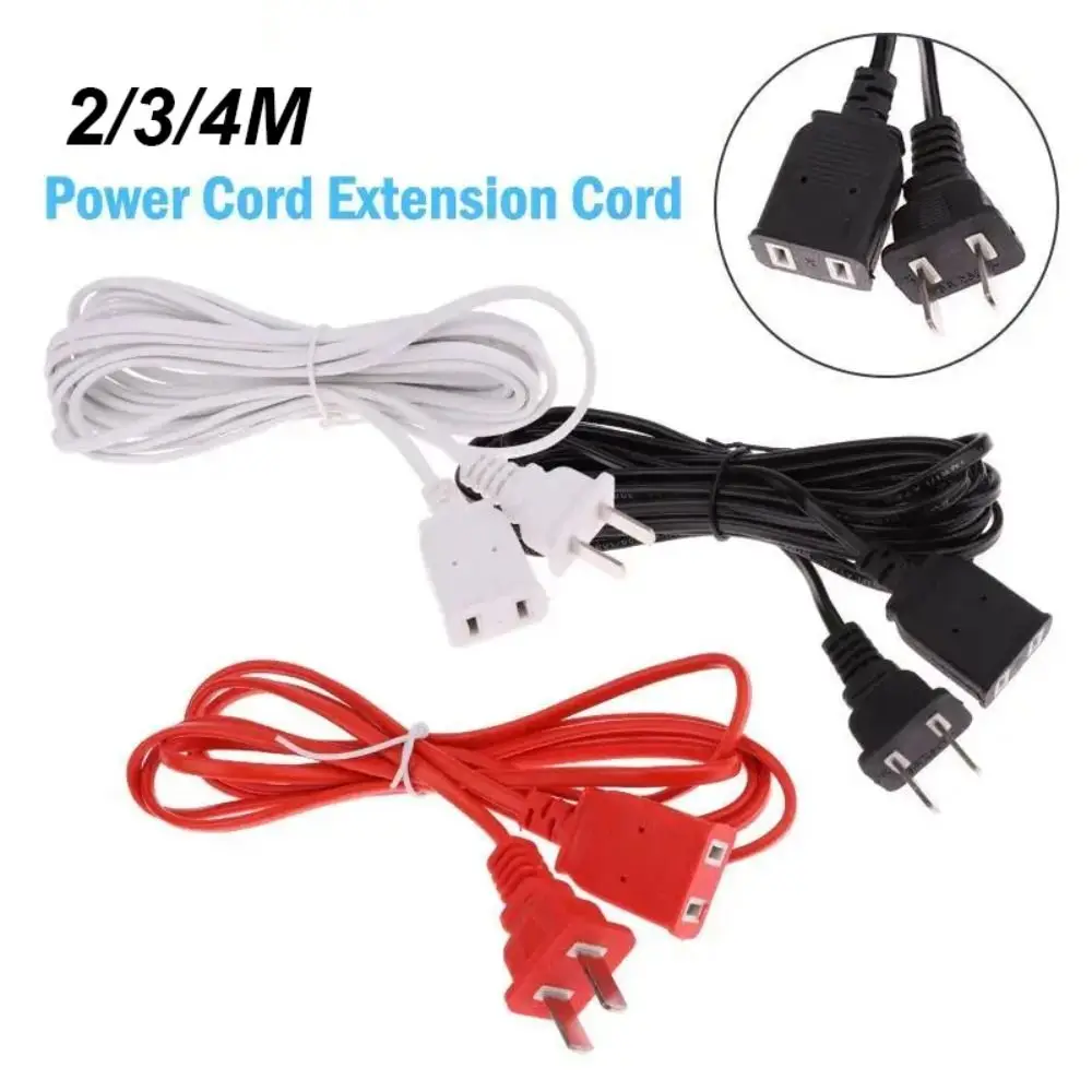 2/3/5m AC Power Cord Line With On/Off Switch Button Cables Wire Two-pin US Plug Cable Extension Cords EU Type Adapter