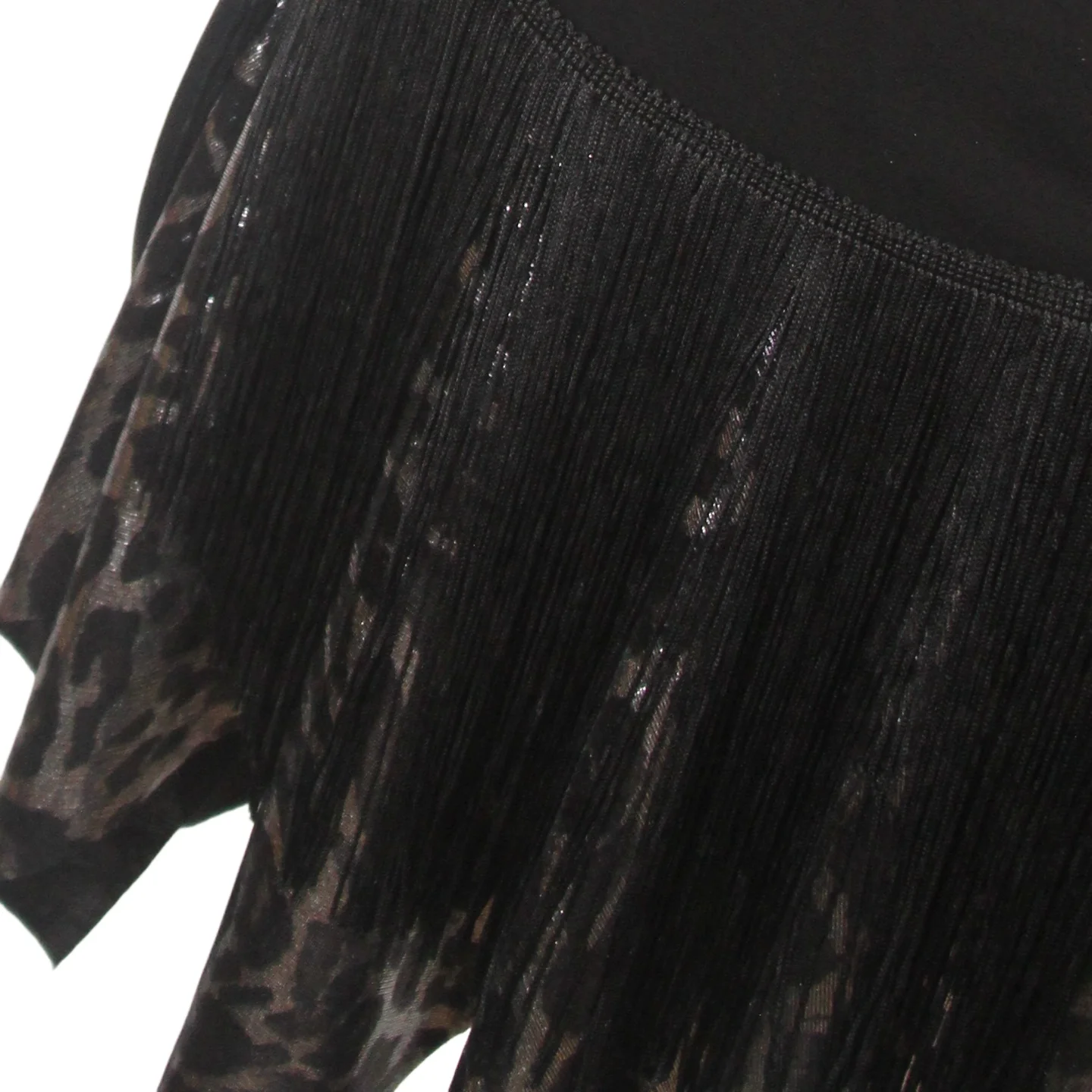 Nueva falda de baile latino con cintura alta y falda adelgazante con flecos y estampado de leopardo falda de práctica de tango samba chacha