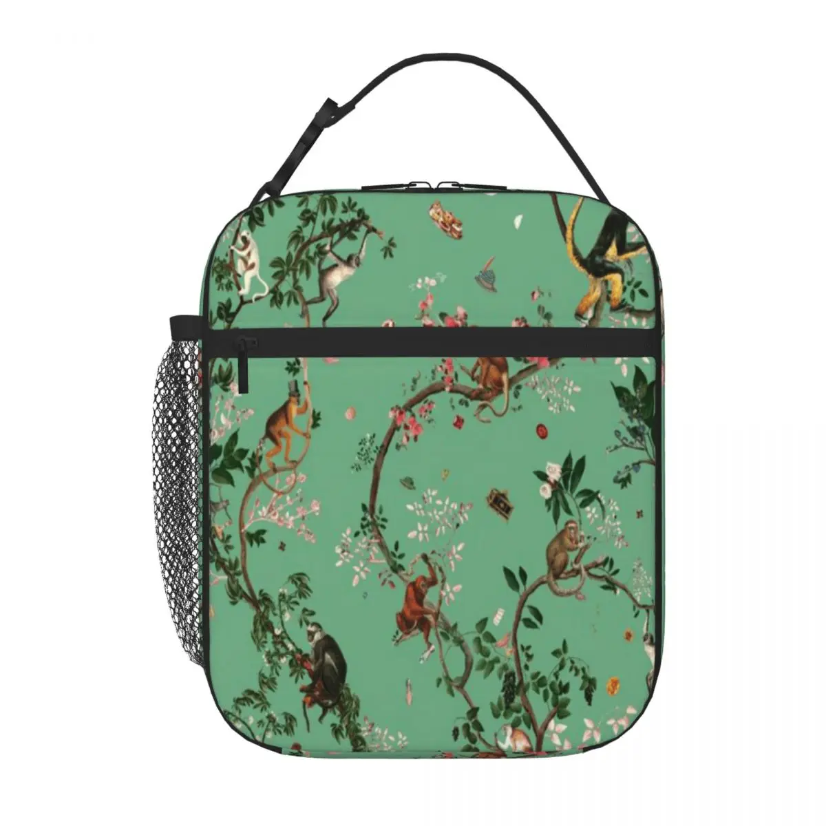 Hot Sale Monkey World Green Polka Dot Thermal Food Carrier Baby Feeding Meal Prep Bag