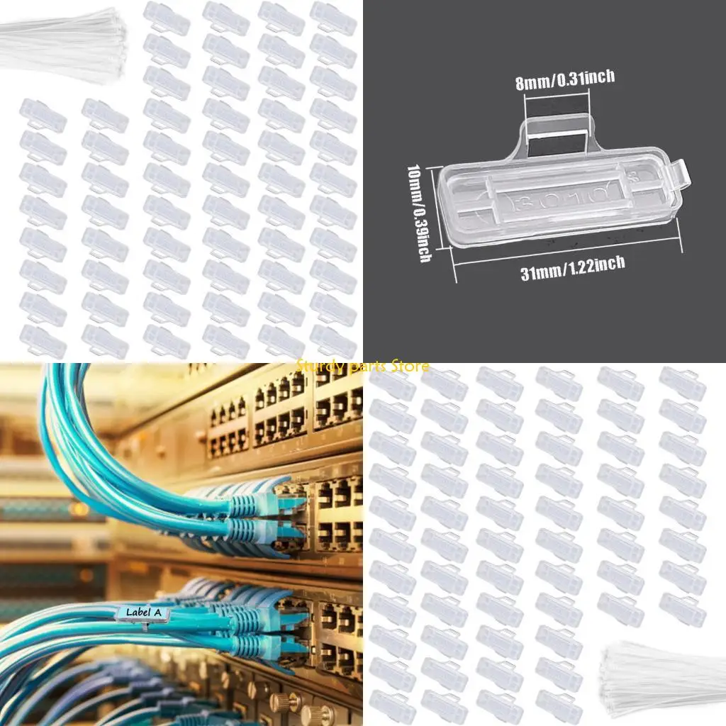 

97QC Clear Plastic Wire Identification Labels Strong Wiring Arrangement Markers set