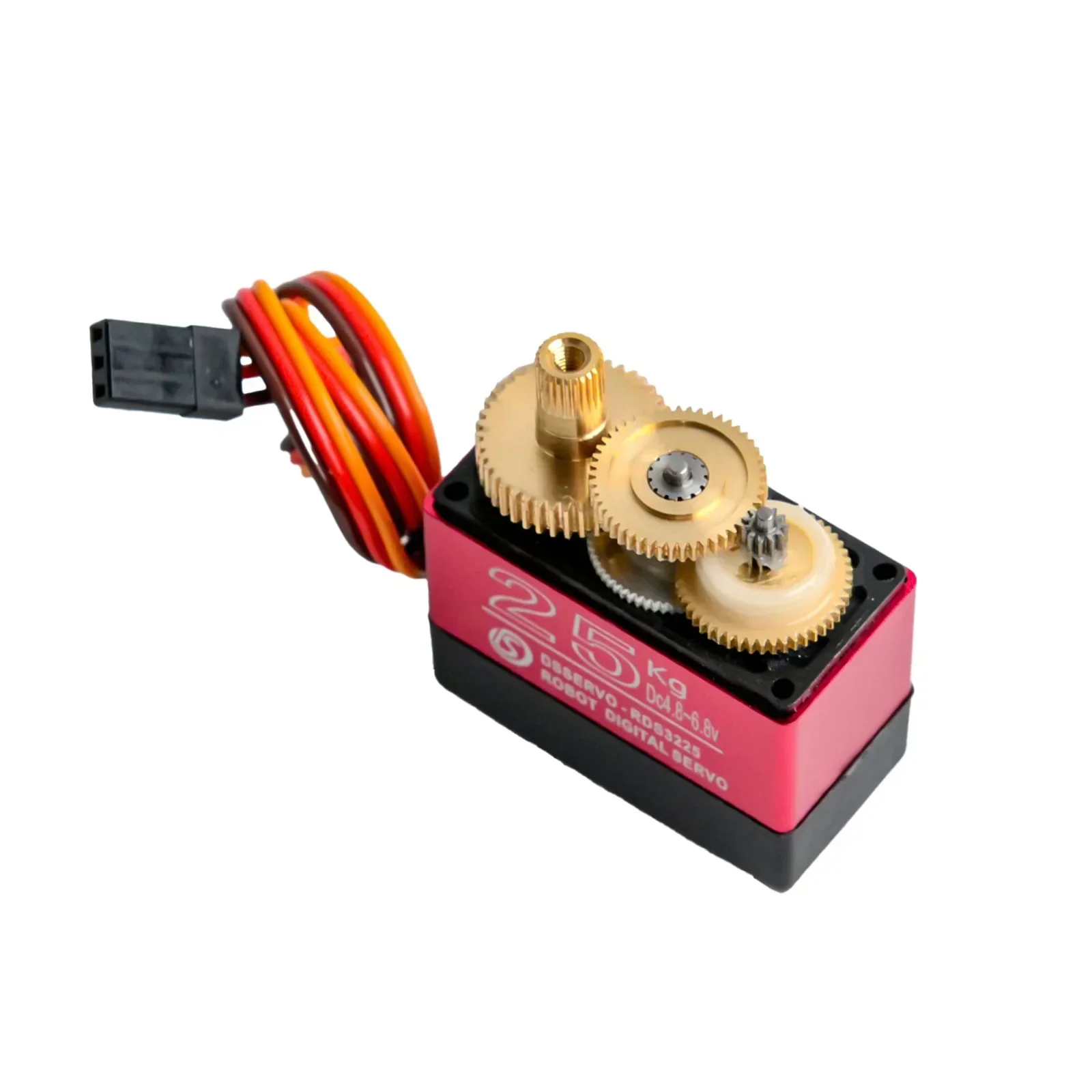 Rds3225 25kg eixo duplo rc servo motor digital à prova dwaterproof água alto torque engrenagem de metal completo servos u suporte de montagem para carro robô rc