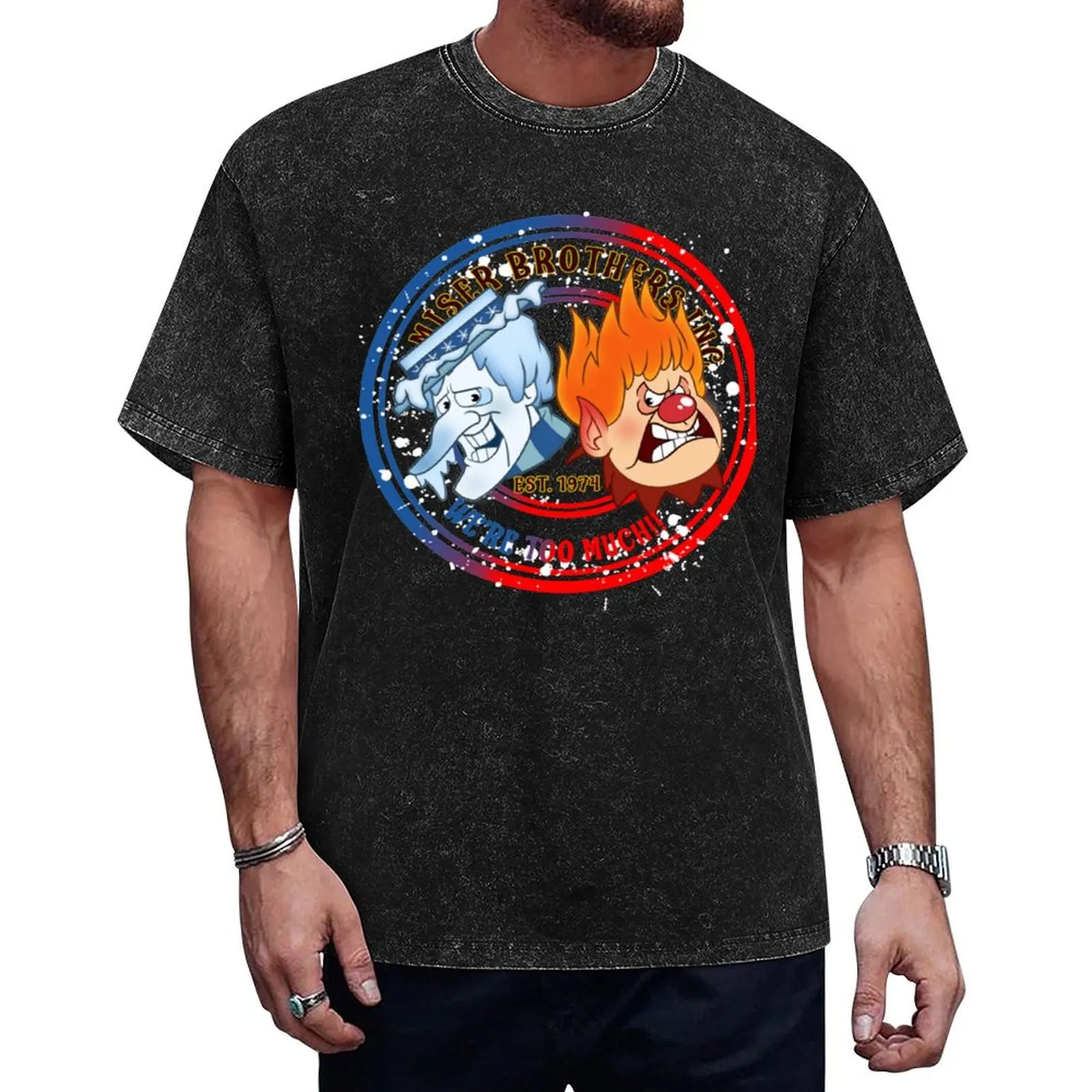 

We're too Much! Miser B rothers T-Shirt Short sleeve tee rapper graphic tees Men's cotton t-shirt