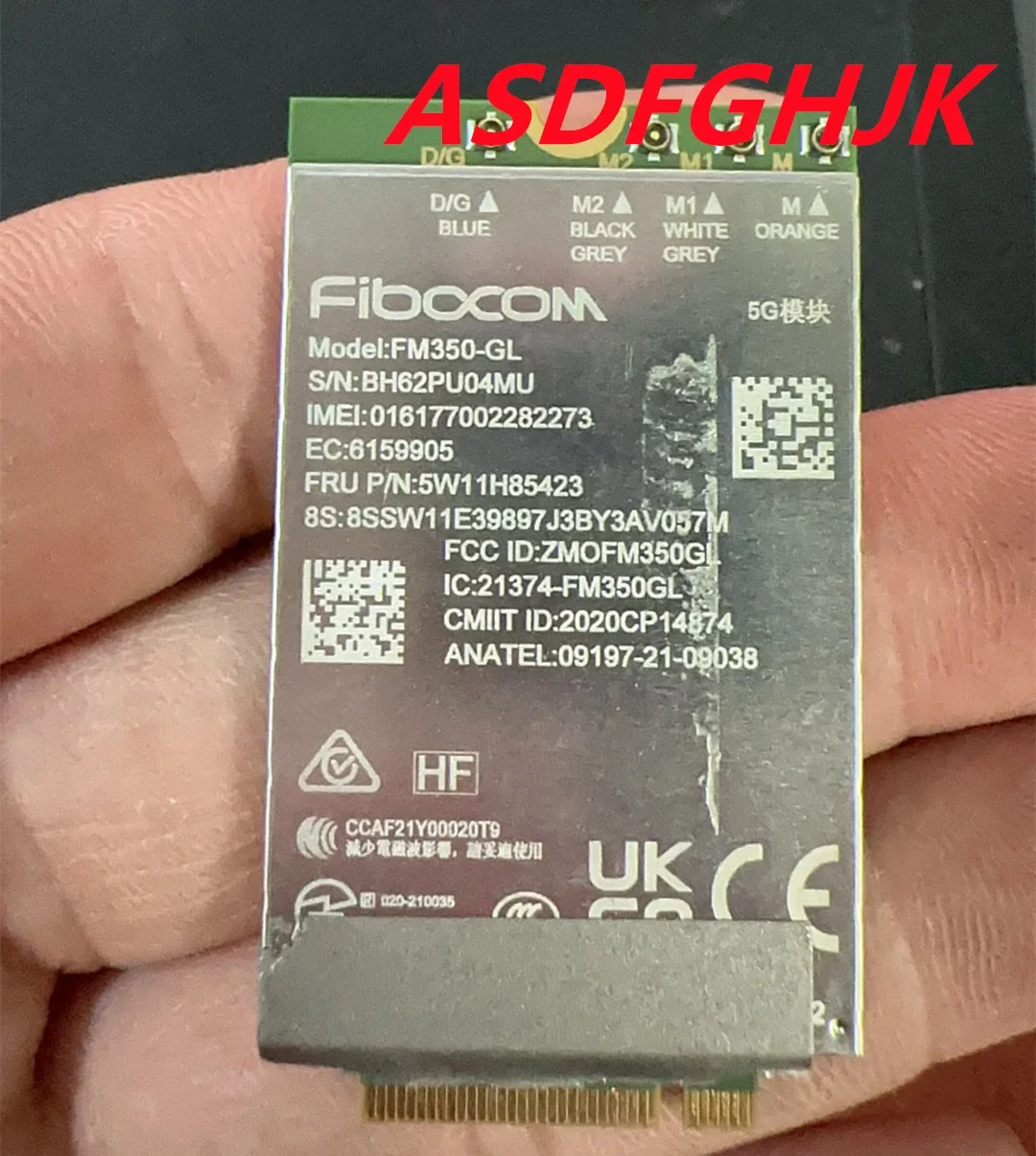 Jectse PCIe M.2 FM350 GL 5W11H85423 Wireless 5G Network Card Module, Gigabit Speeds, Sub6 Compatible, Broad Band Support