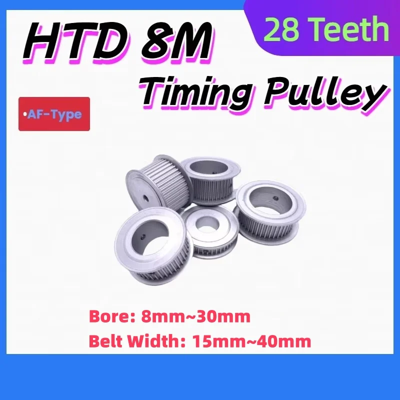 

HTD 8M 28 Teeth Timing pulley Belt width 15mm~40mm HTD 8M 28 Teeth synchronous wheel Bore 8mm~30mm For HTD 8M 28T Gear Pulley