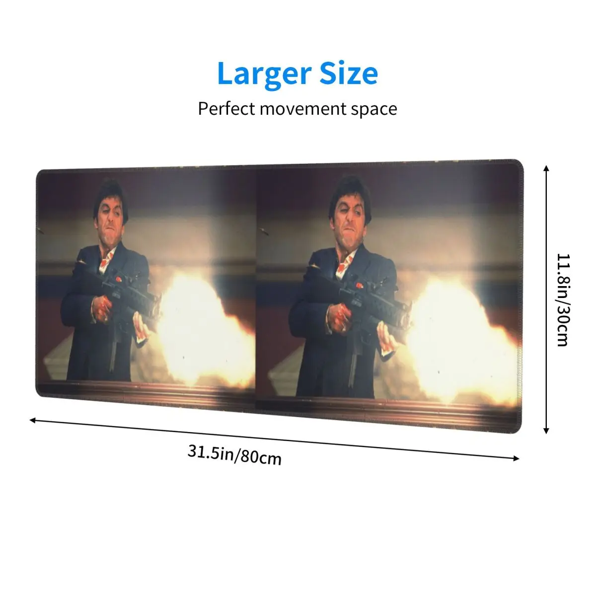 Large Mouse Pad Scarface Tony Montana Shooting Gamer PC Laptop Mats Keyboard Carpet Computer Gaming Office Accessories Desk Mat