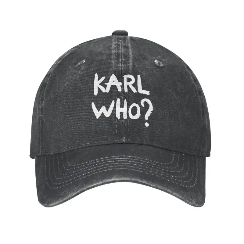 Custom Karl Who Slogan Cotton Baseball Cap Women Men Breathable Dad Hat Streetwear