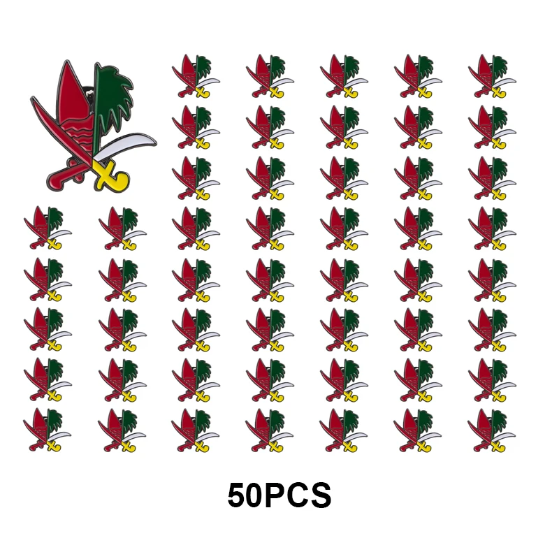 1-5-10-50-100 قطعة قطر ومملكة العربية السعودية العلم شارة بروش دبابيس التلبيب الطبيعية العلم التلبيب دبابيس علم الدولة شارة #3