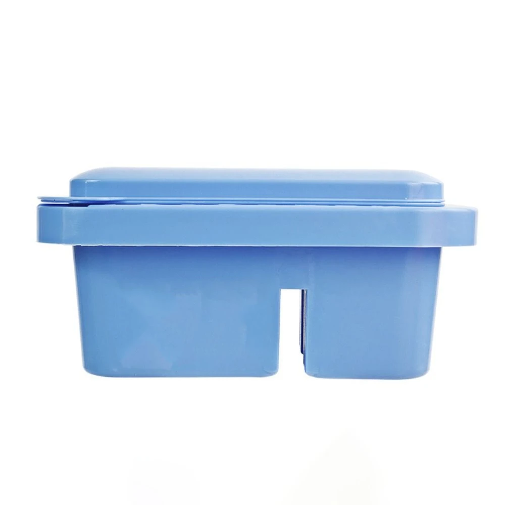 Multifunctional 3-in-1 Brush Washer Brush Bucket Rectangular Multi-purpose Paint Box Portable Plastics Blue Palette Oil Painting