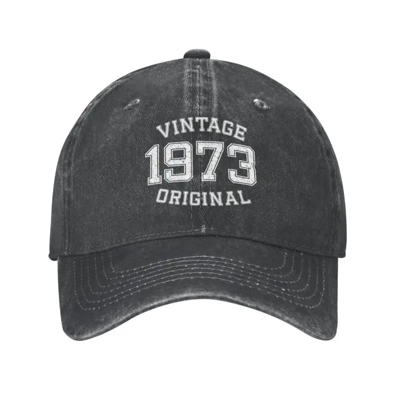 Classic Cotton Vintage 1973 Birth Year Original Baseball Cap Women Men Custom Adjustable Adult Dad Hat Hip Hop