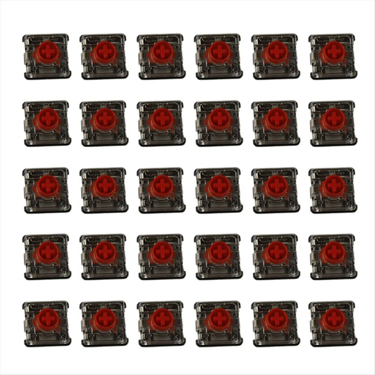 ABGZ 30Pcs Low-Profile V2 Switch Accessories Silent Gaming Mechanical Keyboard Switches for Mini 1353 Red