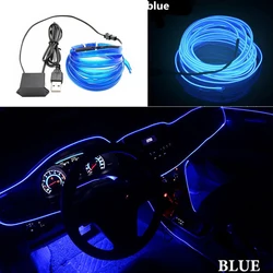 Blue Car Interior Ambient LED Light Strip USB Driver For Audi A3 S3 8L 8P 8V A4 S4 B5 B6 B7 B8 A5 S5 A6 S6 C5 C6 C7 A7 Accessory
