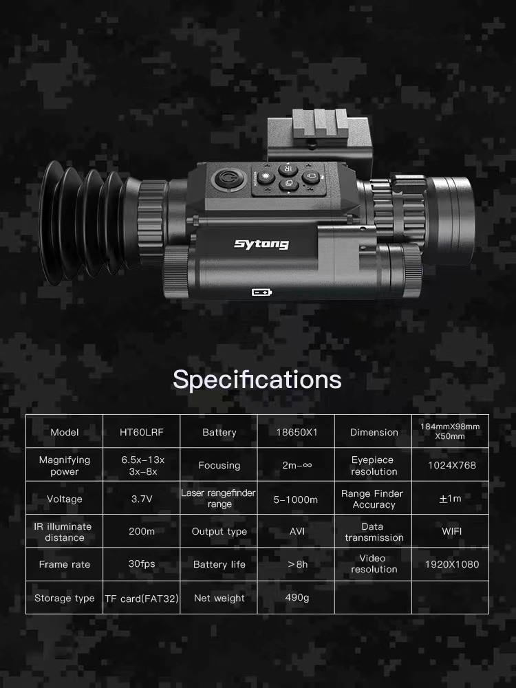 ¡Nuevo y Original! SY·T HT·-60 visión nocturna alcance visor digital cámara Binocular infrarroja visión nocturna Digital